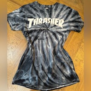 Thrasher 🛹 🔥 Gray Tie Dye T-Shirt